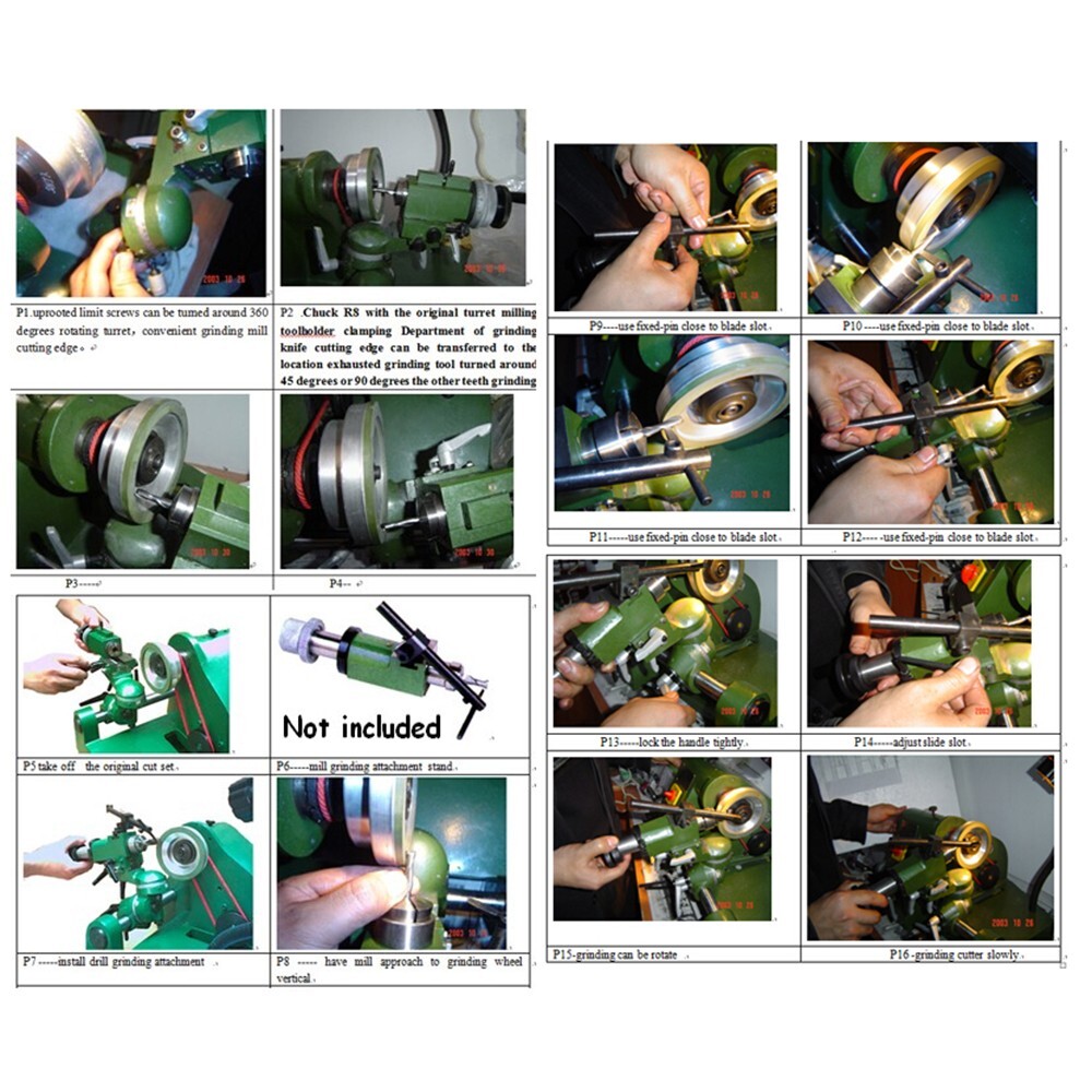 110V R8 Collet Universal Cutter Grinder Sharpener Grindering Machine