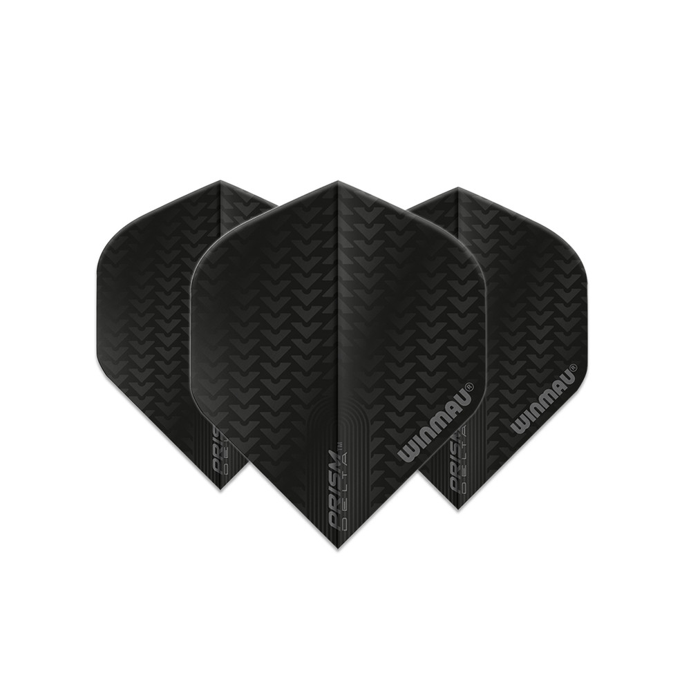 Winmau Prism Delta Standard Dart Flight - Black with V