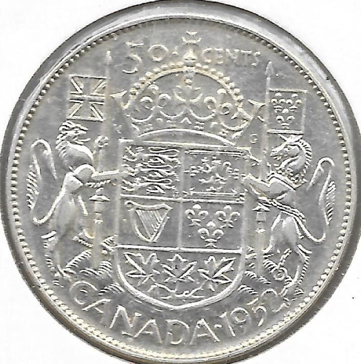 1952 CANADIAN 50 CENT PIECE VERY NICE (SILVER)