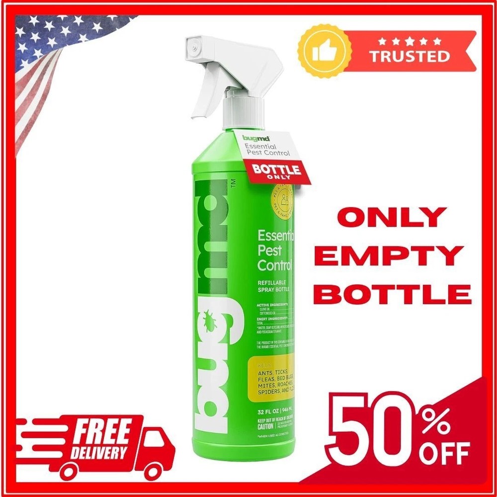 Bug MD 32 Fl. Oz. Bottles only for Essential Oils No Bugs Live