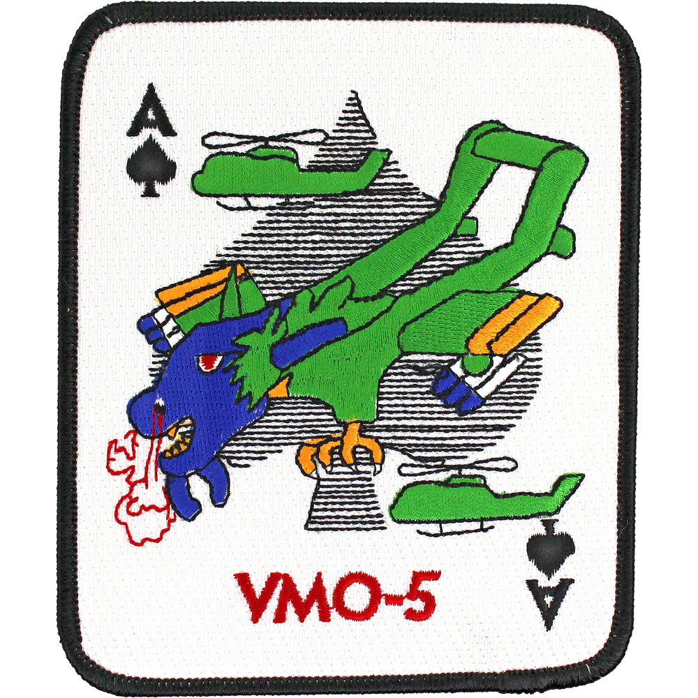 Marine Corps Observation Squadron VMO-5 Patch ( 4" Wide x 5" High ) P5395