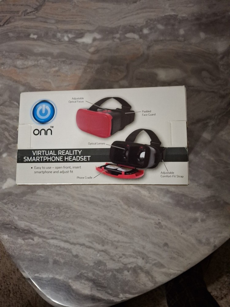 ONN Virtual Reality SmartPhone Headset - Red  NEW