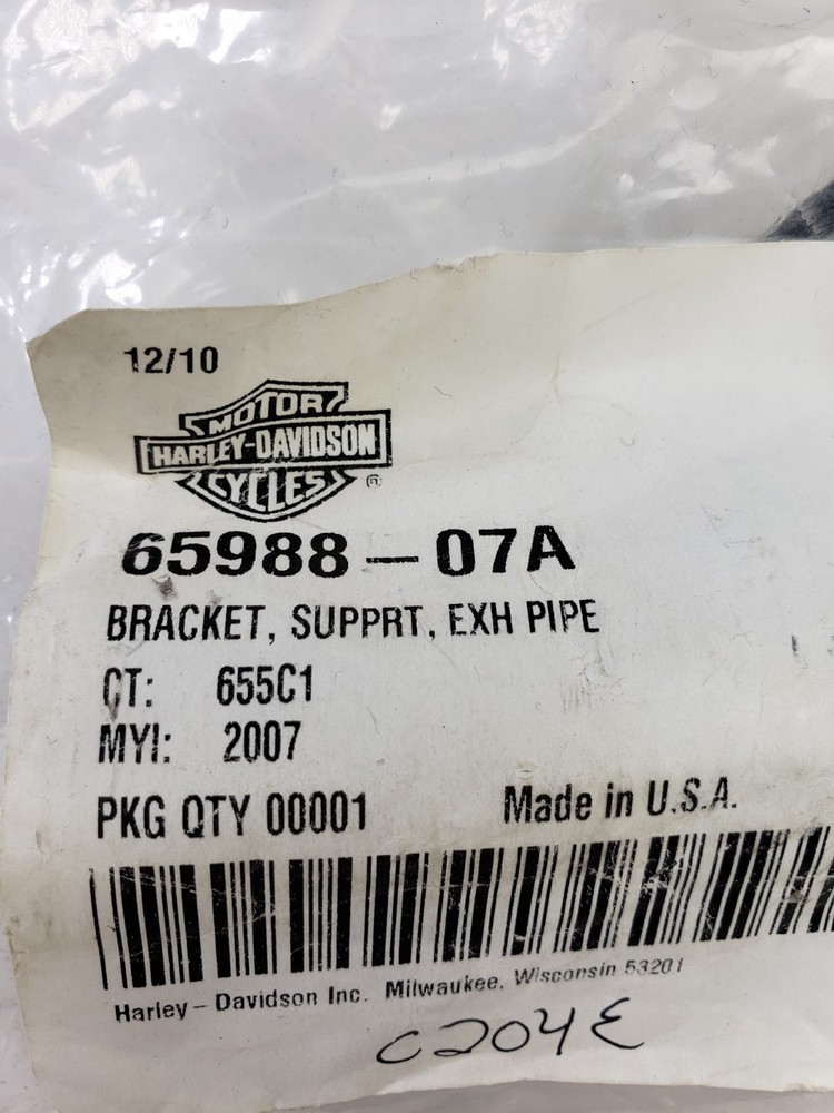 Harley-Davidson 65988-07A Exhaust Pipe Support Bracket for 07-08 Touring Models
