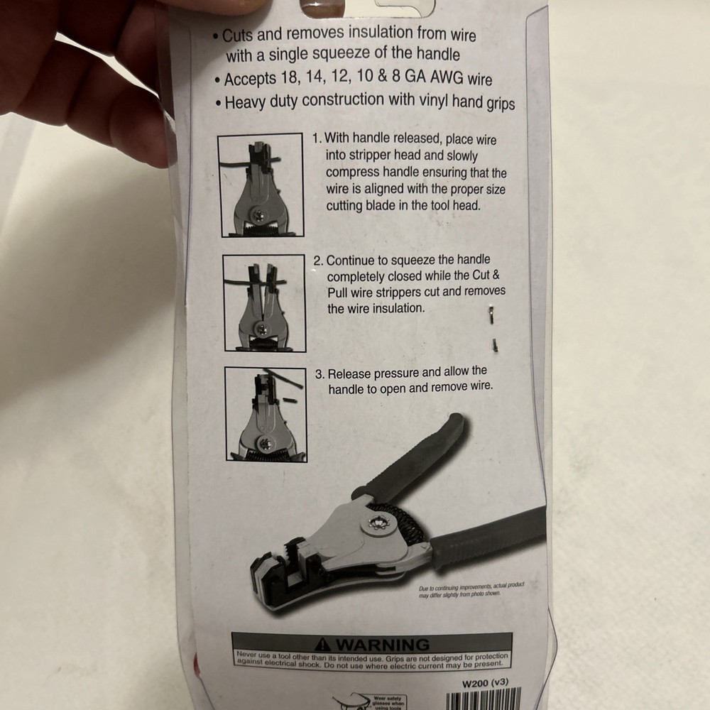 PERFORMANCE TOOL CUT AND PULL WIRE STRIPPER W200