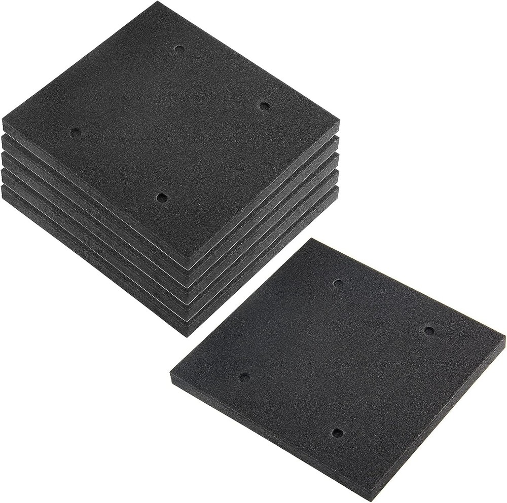 6 Pack Black Foam Sander Pad Replacement Self Adhesive Sponge Pads