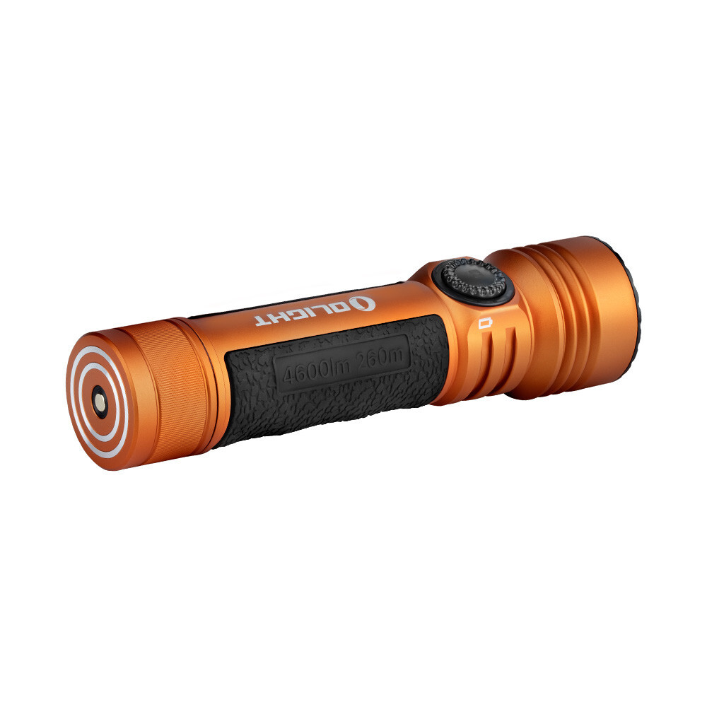Olight Seeker 4 Pro Orange Flashlight, Versatile Holster, 4600L, Cool White