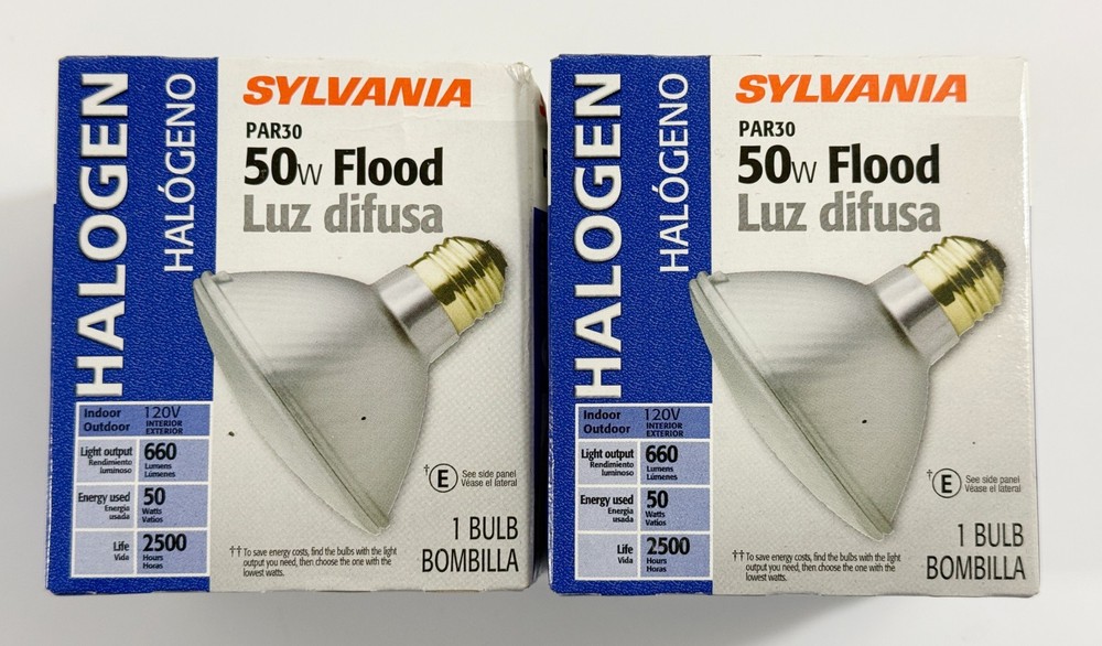 SYLVANIA 50PAR30/HAL/FL40 Light Bulbs Lot of 2