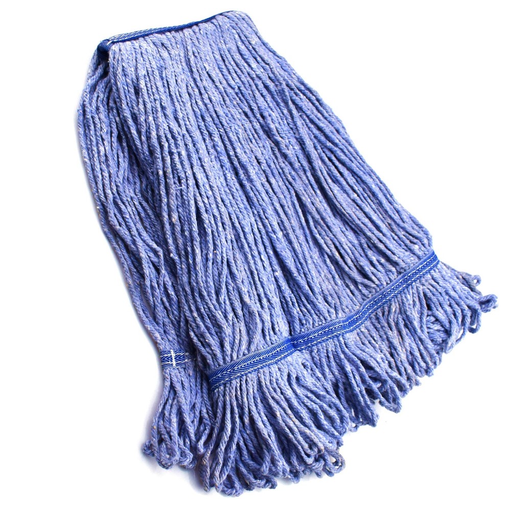 Loop End Mop Refill, Industrial Grade Cotton, Medium 1, Blue