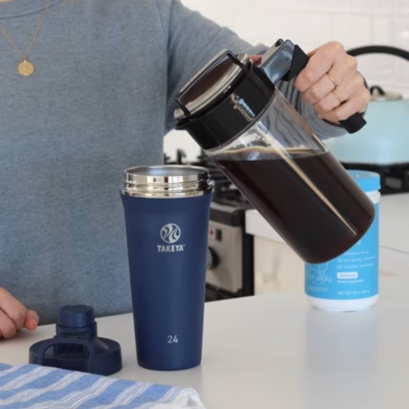 1qt Cold Brew Coffee Maker Black: Hand Wash