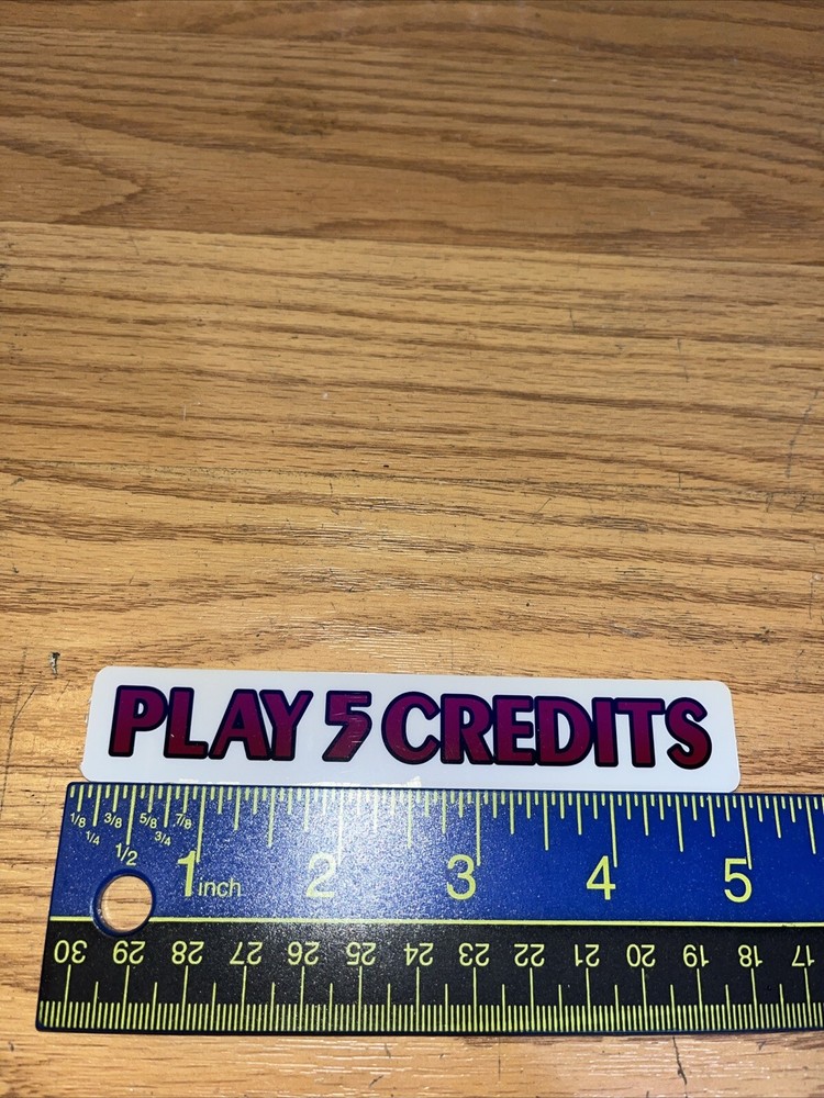Play 5  Credits Decal Used /BA