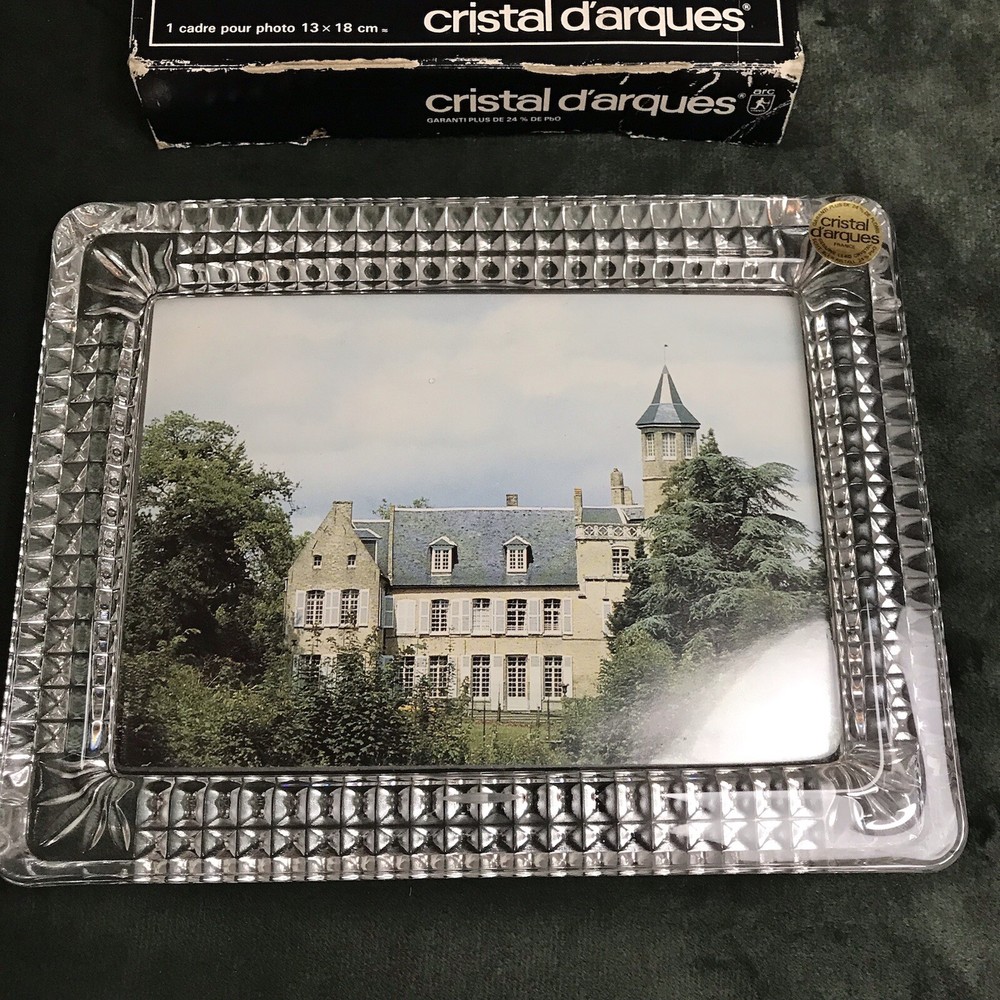 Vintage Crystal d'Arques Clear Crystal Photo Frame