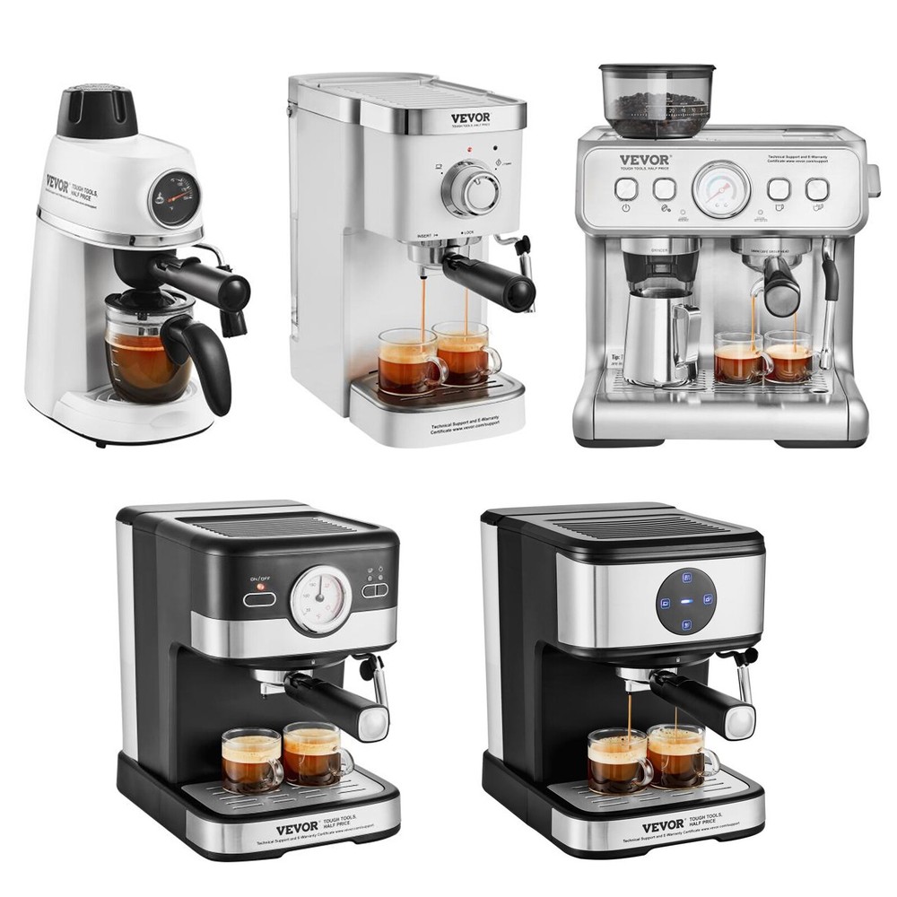 VEVOR Espresso Machine 3.5/15 Bar Semi-Automatic Espresso Coffee Maker 5 Types