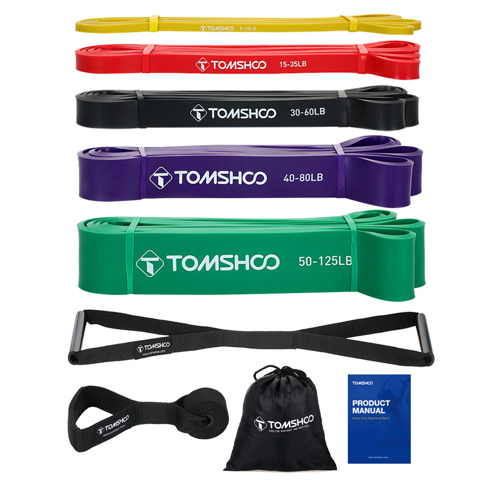 TOMSHOO Exercise Loop Bands Pack for Muscle Training and Mobility Workouts O1F2