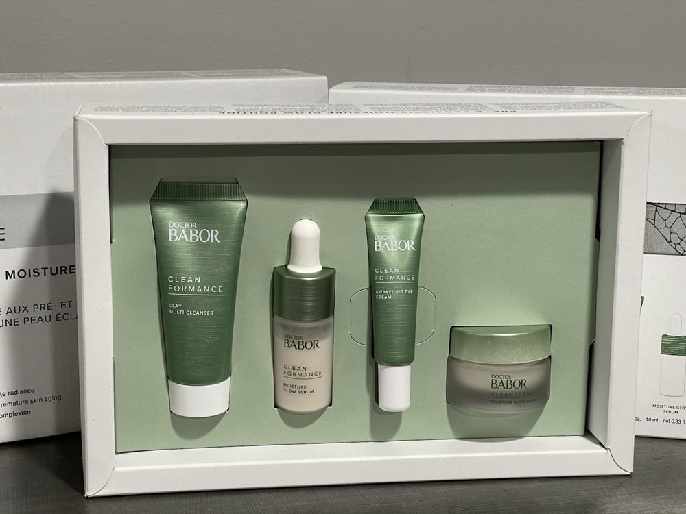 DOCTOR BABOR  Pre & Probiotic Moisture Glow Routine 4 Pieces Set NIB