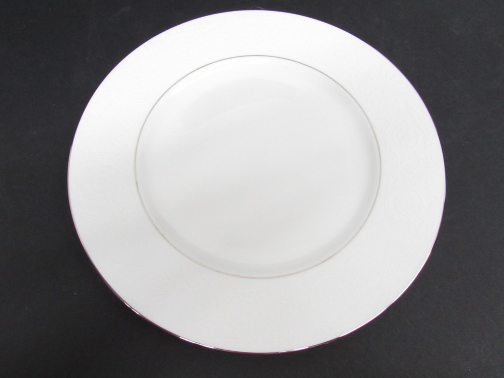Lenox Artemis White & Silver Bone China Tea Cup Plates 5pc Single Place Setting