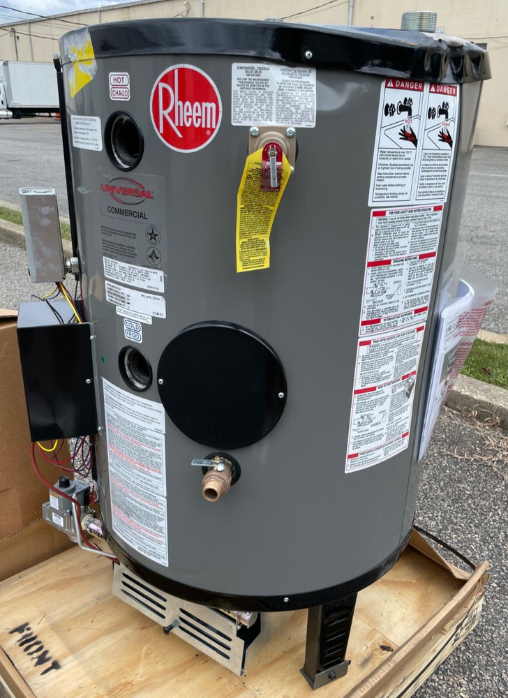 NEW RHEEM Universal Commercial Natural Gas 35 Gallon Water Heater 120V