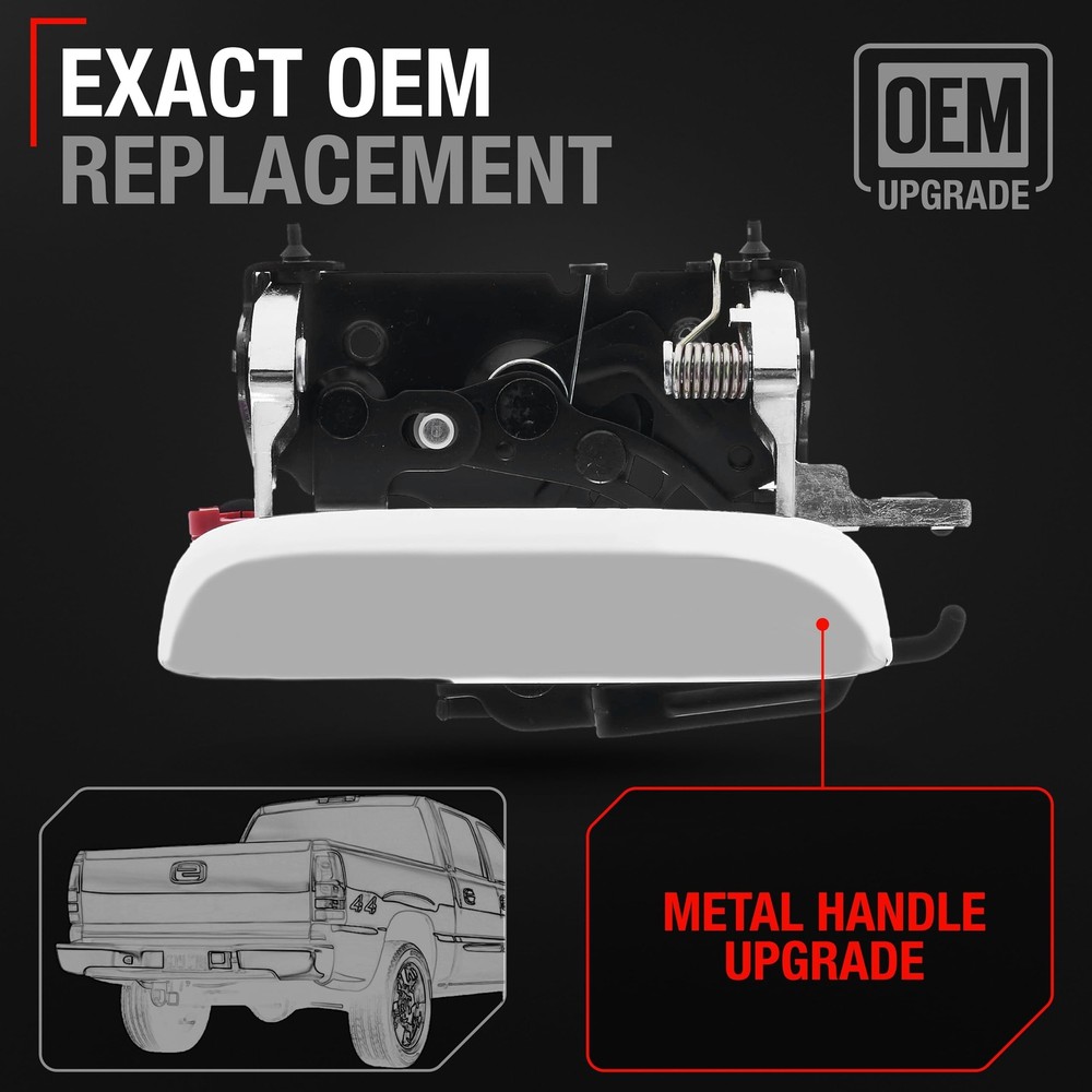 Tailgate Handle Latch- Upgraded Metal - Compatible with 2002-2006 Chevrolet A...