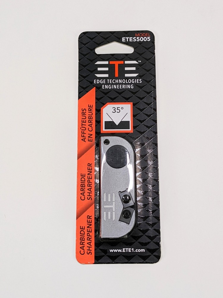 ETE ETES5005 Compact Combat Gray Handle Carbide Knife Sharpener
