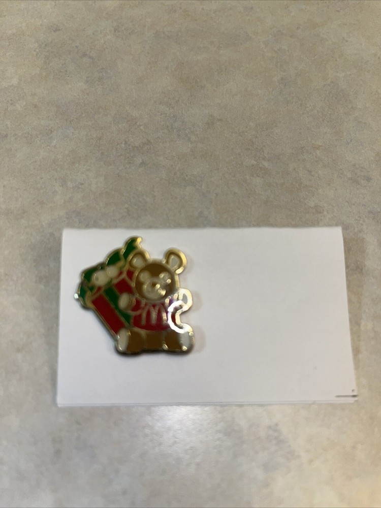 Vintage McDonald's Teddy Bear Holidays Lapel Pin