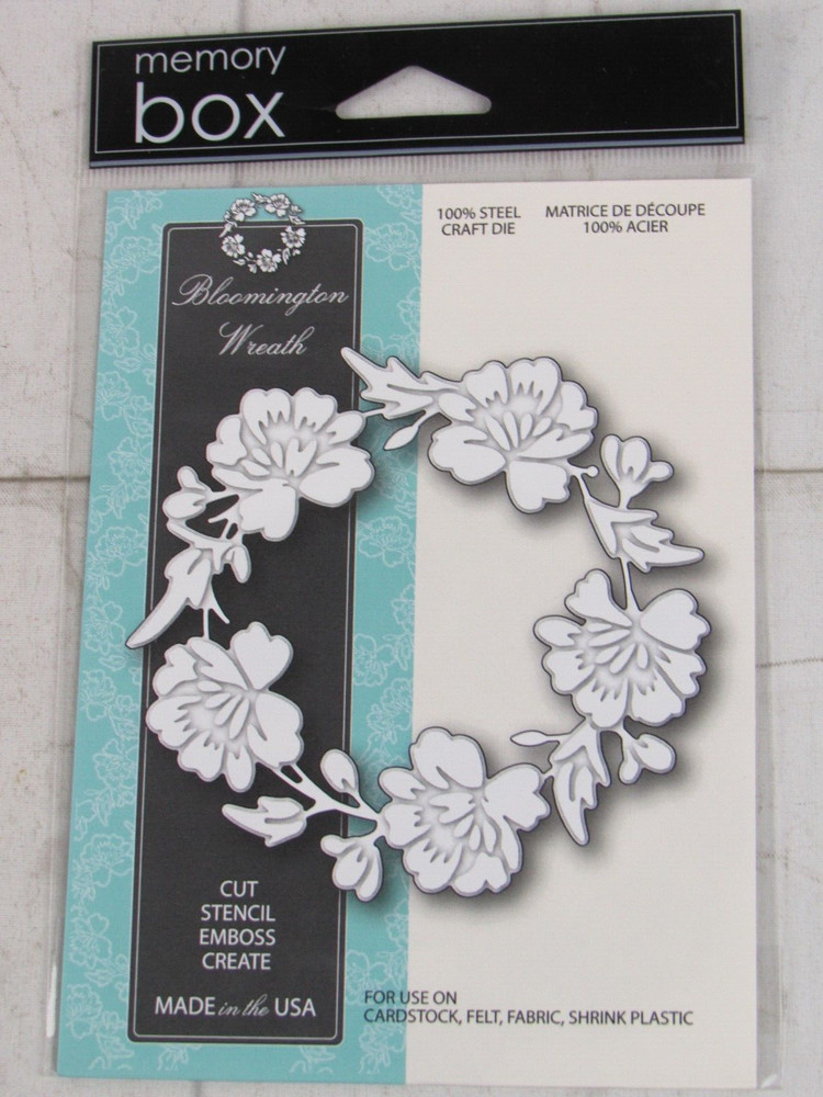 Memory Box Steel Craft Die, Bloomington Wreath, 99006