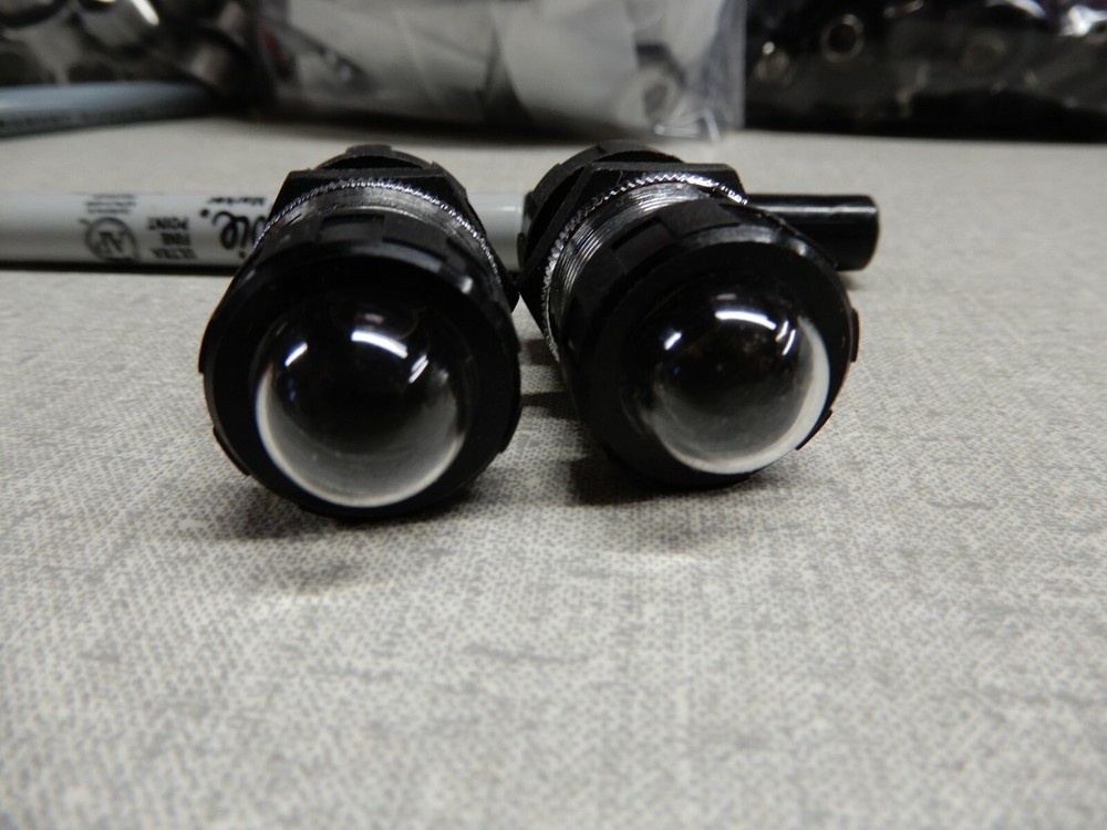 Bulgin Panel Indicators Miniature Screw Base Chrome Bezels Great Design! Qty 2