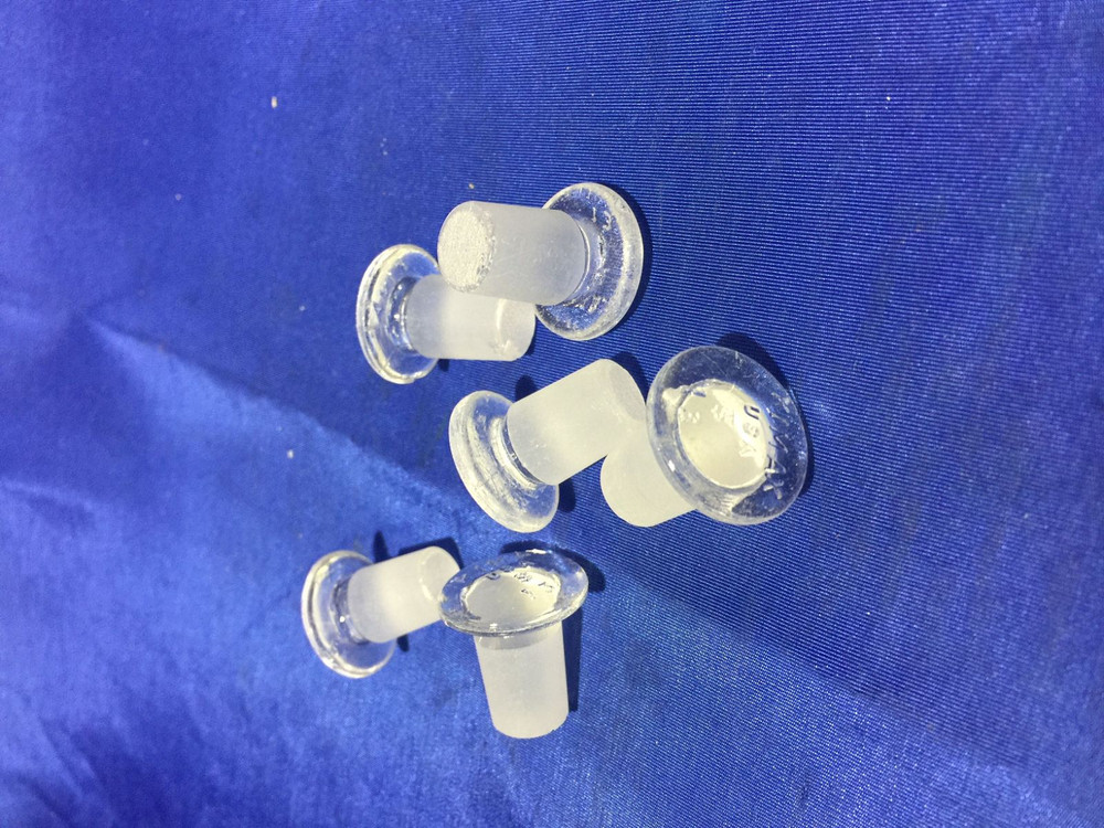6 ea #13 Solid Pyrex Stopper Stoppers