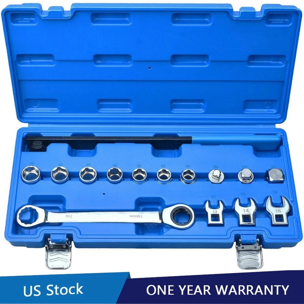 15-Piece Universal Ratcheting Serpentine Belt Tool Set for Installing
