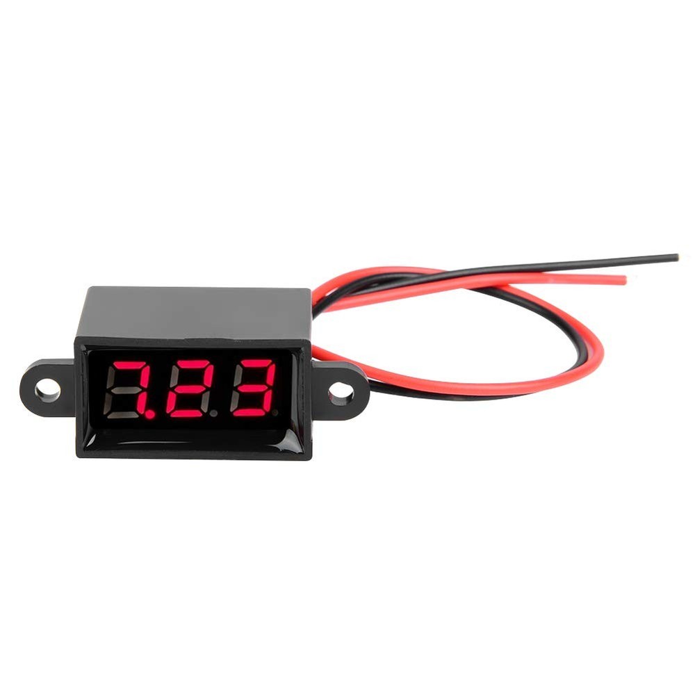 Red LED Voltmeter, Digital Display, Tester, Miniature, Voltage, Font Backlight
