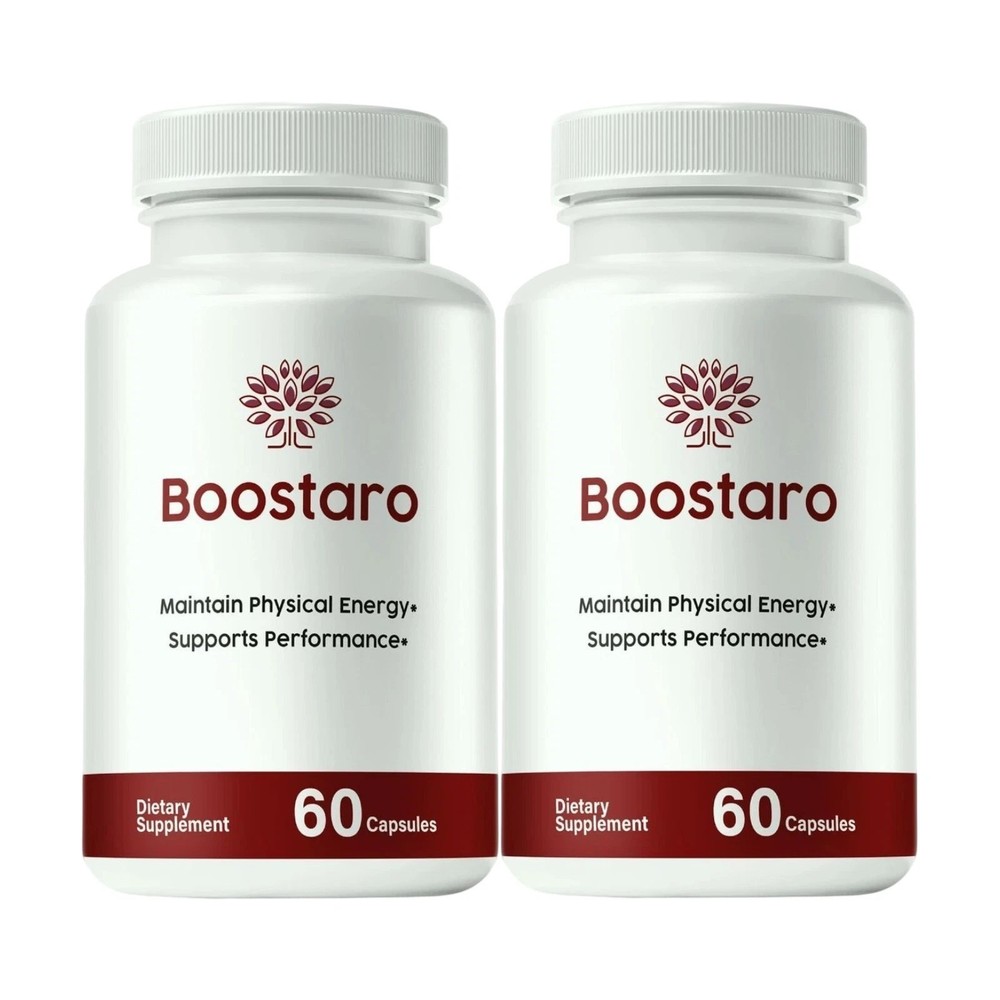 (2 Pack) Boostaro Pills Male Performance & Energy Supplement Strong Formula 60ct
