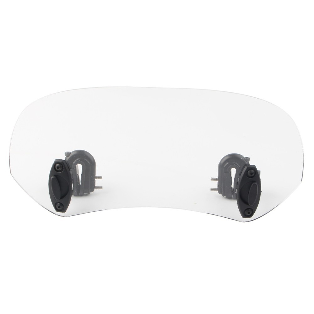 Clear Adjustable Clip On Motorcycle Windshield Extension Spoiler Wind Deflector