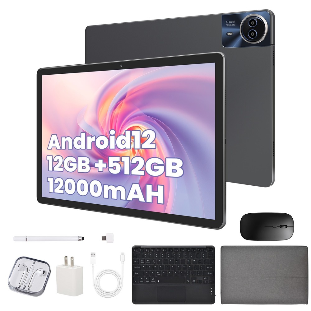 14 inch Tablet Android 12 Tablets 512GB Storage 12GB RAM IPS Bundle Keyboard