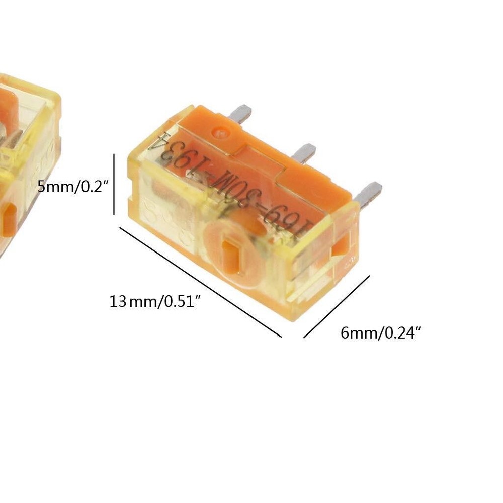 2pcs TTC Dustproof Gold Mouse Micro Switch Micro Button Gold Contactor 30 Mil...