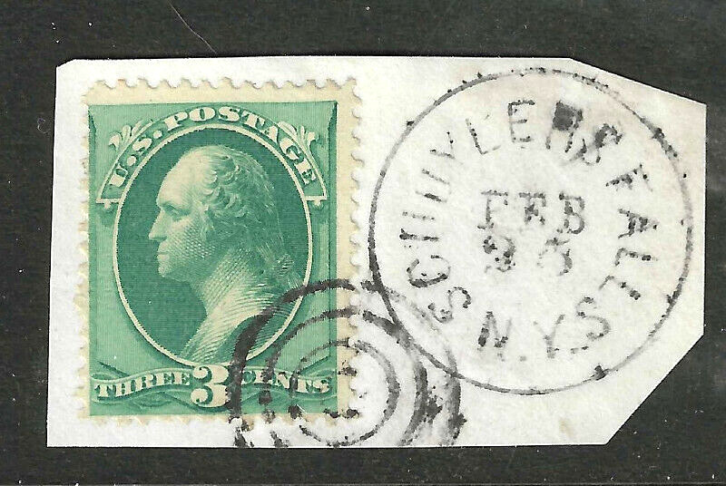 Fancy Cancel NEGATIVE STAR & TARGET 3 Cent Washington Banknote 1871-83 US 3F11