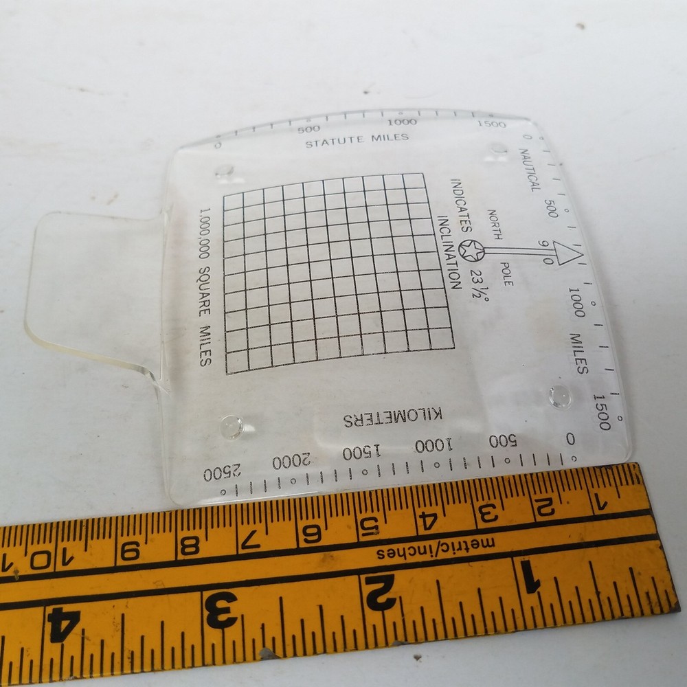 Map Grid Reference Curved Inclination Guide Tool 1000000 Square Miles