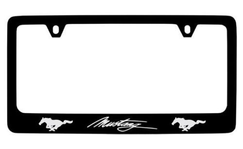Ford Mustang Black Plastic License Plate Frame