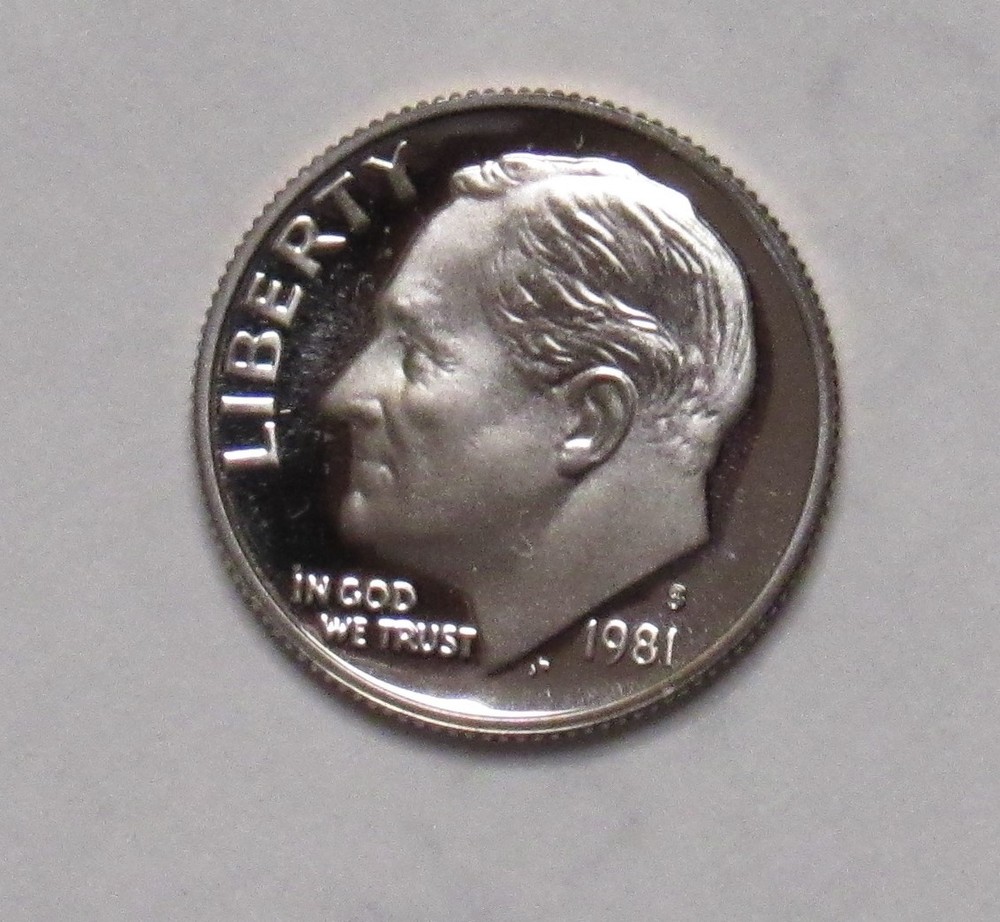 1981 S Proof Type 1 Roosevelt Dime