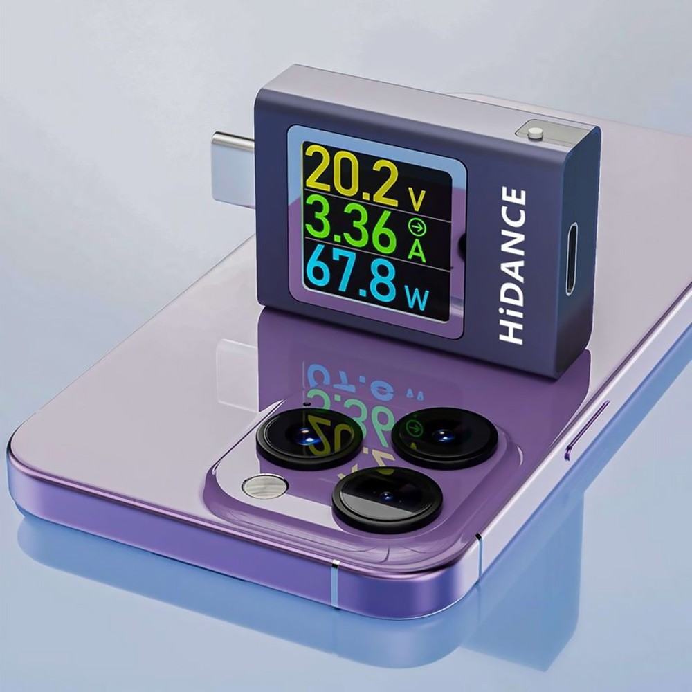 USB C Energy Capacity Tester HD Screen Offline Data Storage Wide Compatibility