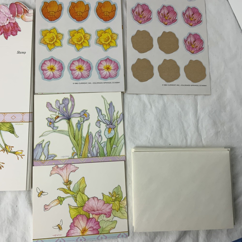 Current “Spring Spirit” 1981 Stationery Set - Fold A Notes & Note Cards….
