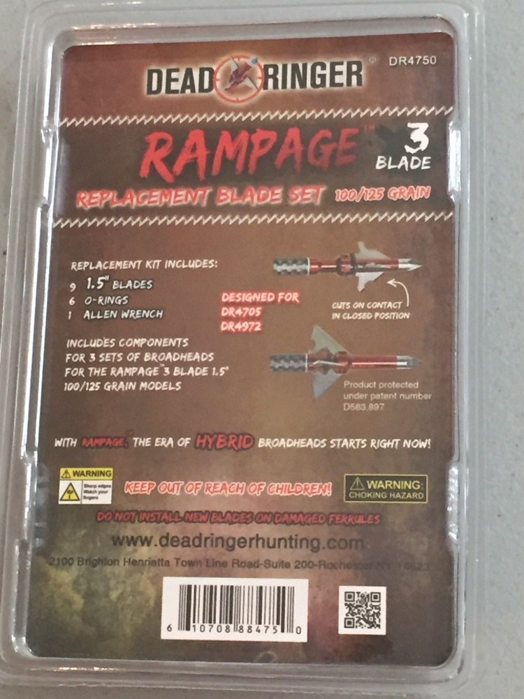 Dead Ringer Rampage Blade Replacement ~ 100/125 gr