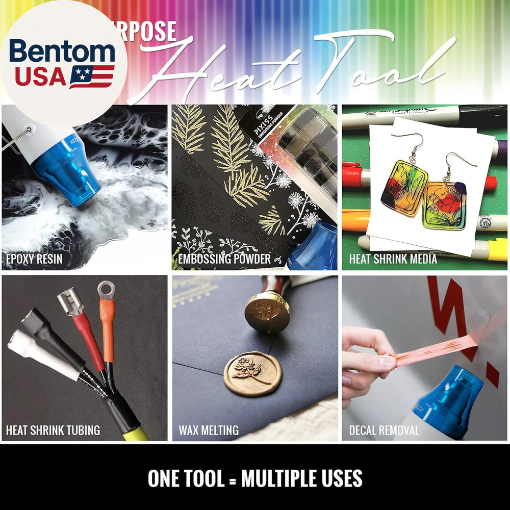 Embossing Kit with Heat Tool Bundle, Embossing Powders, Complete Embossing Start