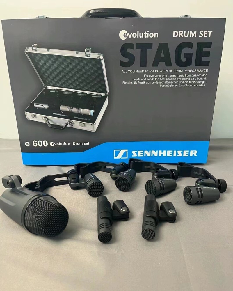 Sennheiser Drum Kit 600 e600 Drum Mic Package with Case e602 e604 e614