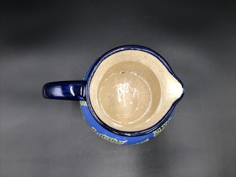 Handmade Signed Studio Art Pottery Ceramic Pitcher W/Cups