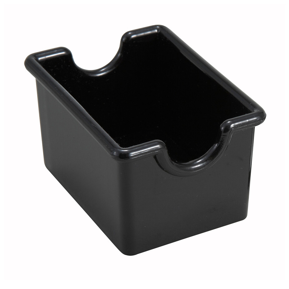 Winco PPH-1K Black Plastic Sugar Pack Holders - 1 Doz
