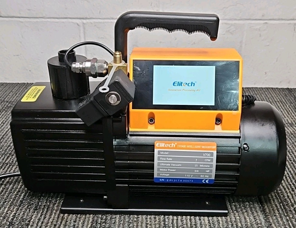 Elitech V700 2-Stage Intelligent Vacuum Pump with Touch Screen