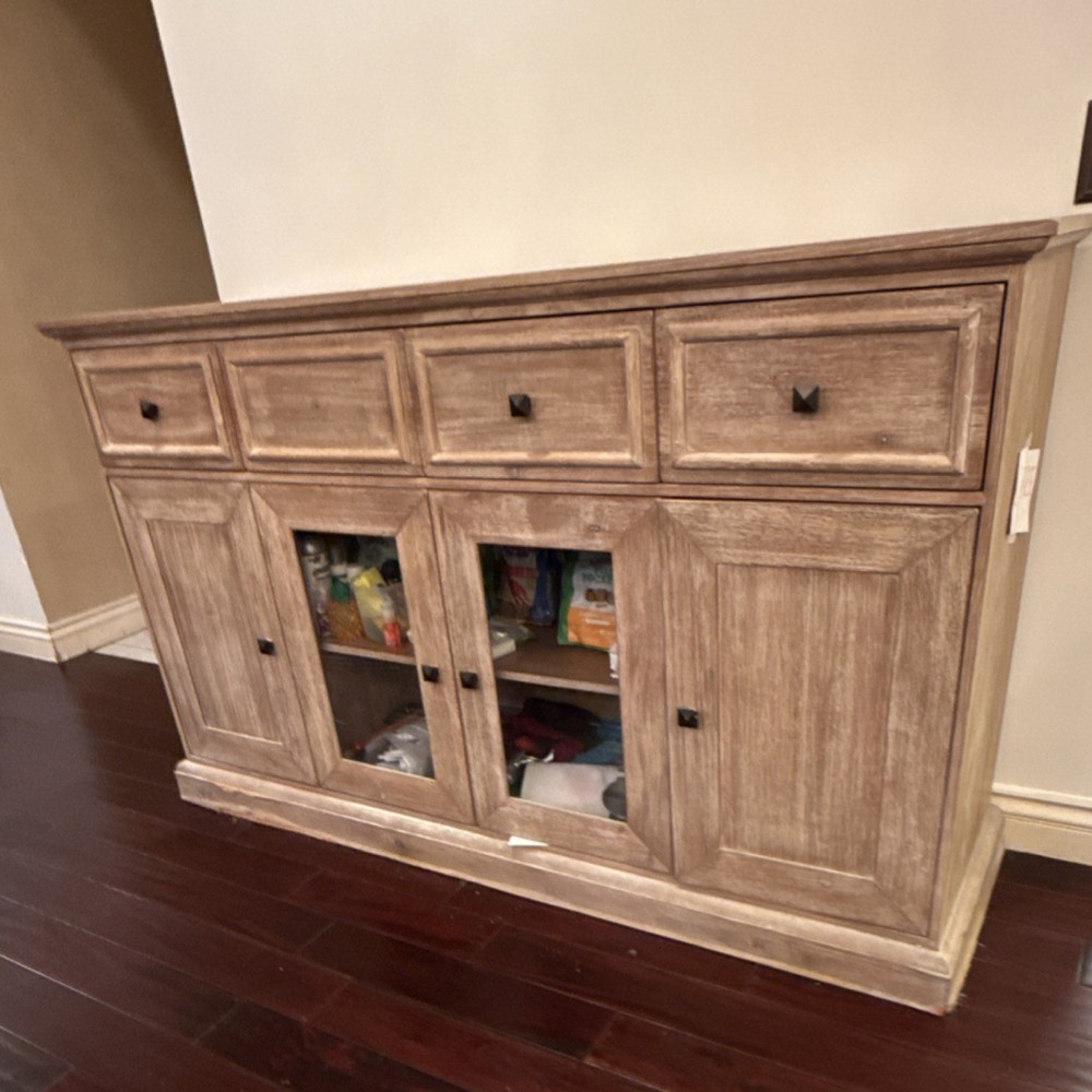 Solid Wood Sideboard / Buffet Cabinet with Drawers & Storage – 6 ft Wide