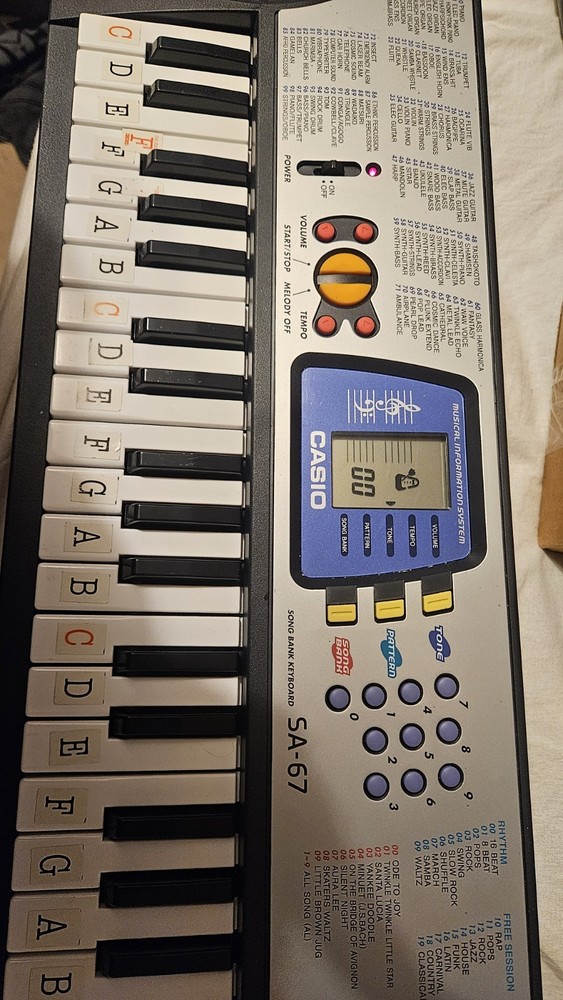 Casio SA-67 Electronic Keyboard Tested Working W/ Original Box