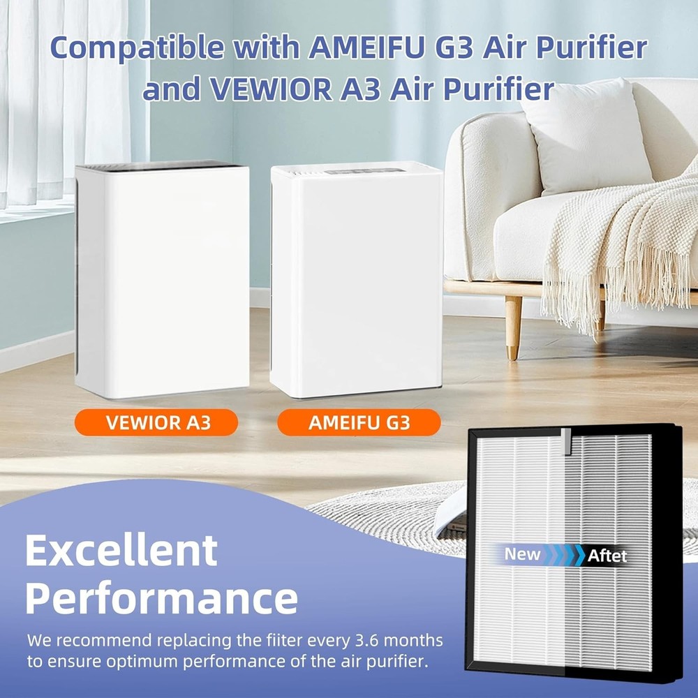 A3 G3 Replacement Filter Compatible with AMEIFU G3 Sferf-30