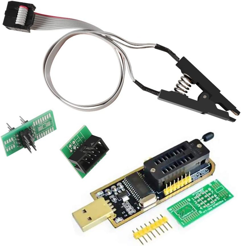 SOIC8 SOP8 Flash Chip IC Test Clips Socket Adpter Programmer BIOS + CH341A 24 25
