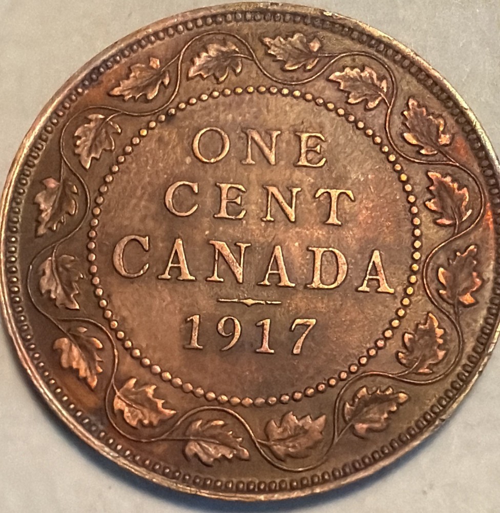 CANADA 1917 One 1 Large Cent King George V
