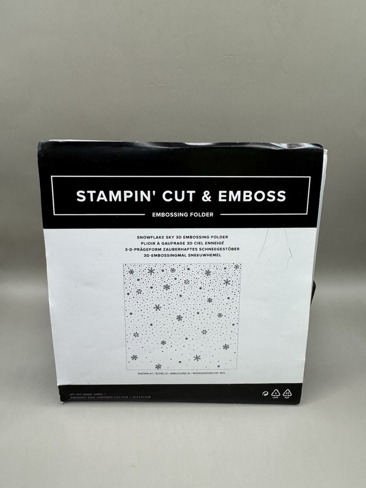 Stampin' Up 3D Embossing Folder-Snowflake Sky & So Swirly